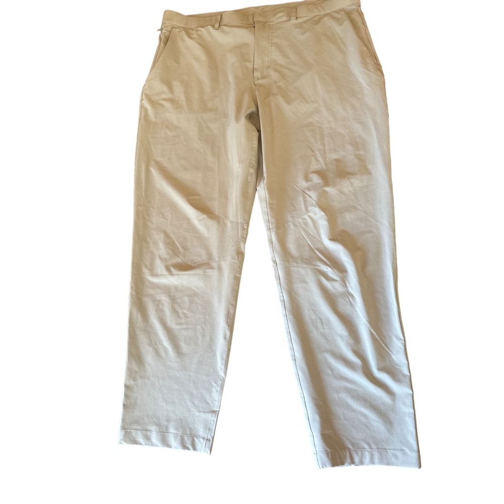 Fabletics Men's XL Lightweight Gray Pants Polyester & Elastane Blend Slim Fit Ca